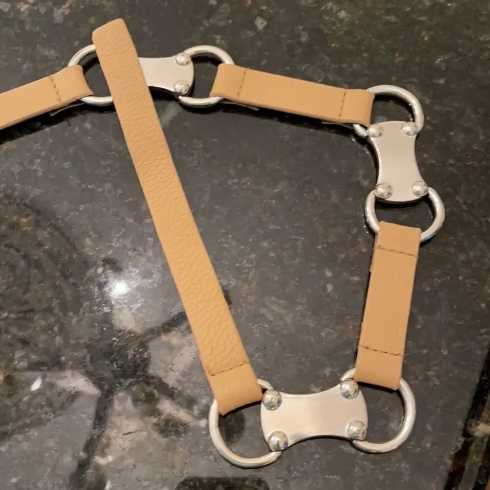 Michael Kors S/M Tan Leather Belt & Keychain